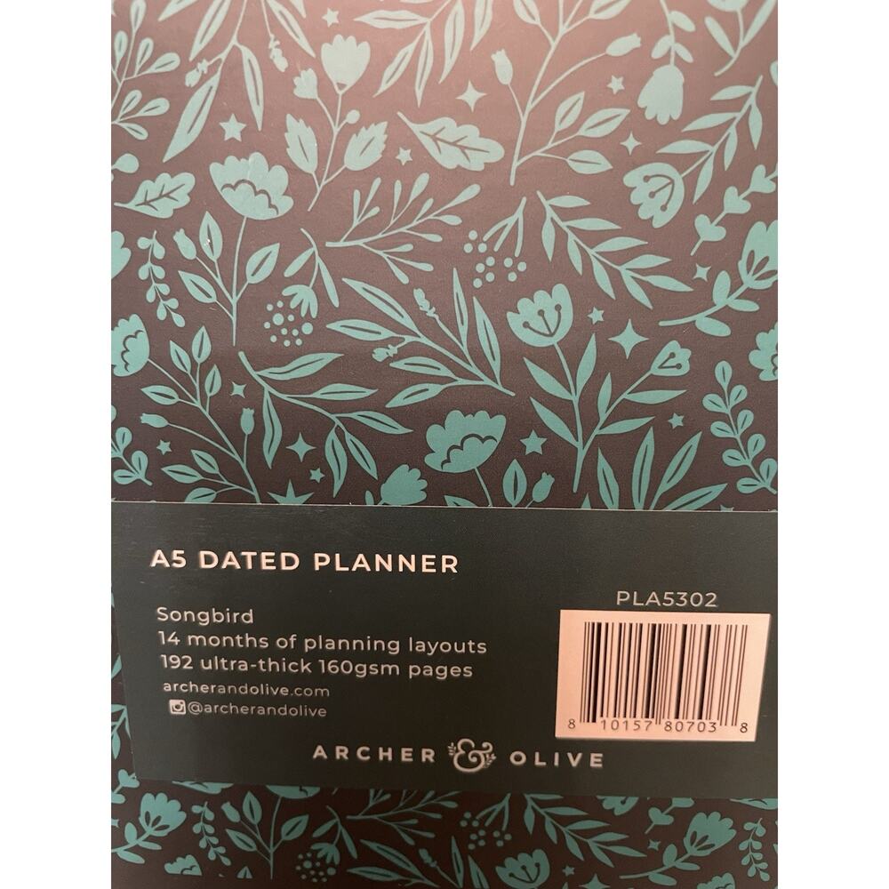 Archer And Olive 2026 Planner Notebook Songbird BNIB - Picture 5 of 8